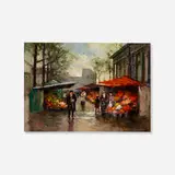 Édouard Cortès, Le marché aux fleurs, La Madeleine, c. 1960, oil on canvas