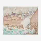 Jean-Julien Lemordant, Brittany Seacoast, oil on canvas
