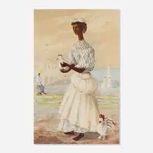 Untitled by Frank Neal, 1940, oil on board, sold Jul 2023