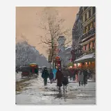 Édouard Cortès, Porte St. Denis en la neige