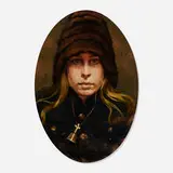 Harvey Dinnerstein, Portrait of a Young Woman in Fur Hat, oil on canvas
