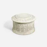 Covered box (maquette) by Arthur Conant, c. 1918, plaster, sold Jun 2023
