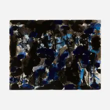Untitled (Blue and Black) by Norman Bluhm, c. 1955, mixed media on paper, sold Apr 2023