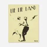 Bambi, Lie Lie Land (Yellow), 2017, cement, stenciled spray paint and acrylic on canvas