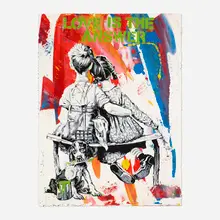 Work Well Together (Unique) by Thierry Guetta, 2023, screenprint in colors with hand-painted elements, sold Apr 2023
