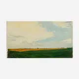 William Beckman, Soybean Field, 1980, oil on paper