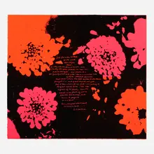 in touch (commission) by Corita Kent, 1969, screenprint in colors, sold Apr 2023