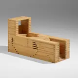 Jackie Ferrara, Exilion Seat, 1984, stained pine and poplar wood construction