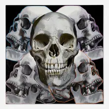 Steve Kaufman, Untitled, screenprint on canvas