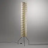 Akari light sculpture, model UF4-31N by Isamu Noguchi, washi paper, bamboo, enameled steel, sold Mar 2023