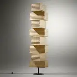Akari light sculpture, model I by Isamu Noguchi, washi paper, bamboo, enameled iron and steel, sold Mar 2023