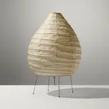 Akari light sculpture, model 22N by Isamu Noguchi, washi paper, enameled steel, sold Mar 2023