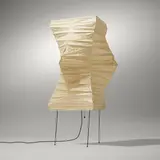 Akari light sculpture, model 27N by Isamu Noguchi, washi paper, bamboo, enameled steel, sold Mar 2023