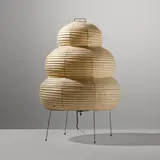 Akari light sculpture, model 24N by Isamu Noguchi, washi paper, bamboo, enameled steel, sold Mar 2023