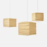 Isamu Noguchi, Akari light sculptures, group of three, washi paper, bamboo