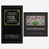 Staples & Charles, Chicago Historical Society exhibition posters, set of two, 1977/1979, screenprint in colors on metallic paper