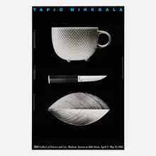 Tapio Wirkkala, Tapio Wirkkala exhibition poster, 1985, screenprint in colors