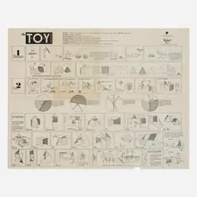The Toy Instruction Sheet by Charles and Ray Eames, 1951, printed paper, sold Feb 2023