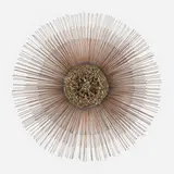 C. Jeré, Sunburst wall sculpture, c. 1980, brass and copper-plated steel