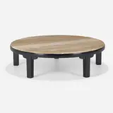 Edward Wormley, Coffee table, model 5219, c. 1957, lacquered wood, travertine