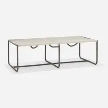 Walter Lamb, Bench, c. 1950, bronze, cotton-nylon cord