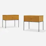 Paul McCobb, Planner Group cabinets model 1500-15, pair, 1952, maple, enameled steel
