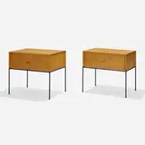 Paul McCobb, Planner Group cabinets model 1500-15, pair, 1952, maple, enameled steel