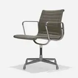 Aluminum Group office chair by Charles and Ray Eames, 1958 / 1999, Alexander Girard fabric, cast aluminum, enameled steel, plastic, sold Feb 2023