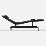 Charles and Ray Eames, Billy Wilder chaise lounge, model ES106, 1968, leather, enameled aluminum, plastic
