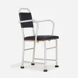 Warren McArthur, Armchair, c. 1935, aluminum, rubber, vinyl
