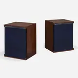Jbl, Speakers model 4333, pair, c. 1975, walnut, cloth, enameled aluminum