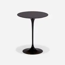 Tulip occasional table, model 160M by Eero Saarinen, Nero Marquina marble, enameled aluminum, sold Feb 2023