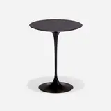 Tulip occasional table, model 160M by Eero Saarinen, Nero Marquina marble, enameled aluminum, sold Feb 2023
