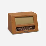 Teletone Radio Corp., Radio, model 122, 1948, vinyl over wood, enameled and perforated steel, Bakelite, glass