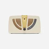 Charles and Ray Eames, Radio, model 6D030Z, 1946, lacquered wood, brass, cloth, plastic