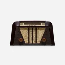 Inc. Motorola, Radio, model 58X-11, c. 1949, Bakelite, fabric, plastic