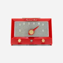 Radio by Raymond Loewy, 1956, plastic, chrome-plated brass, masonite, sold Feb 2023
