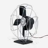 Harvey W. Chapman, Aeriet fan, c. 1935, enameled steel, chrome-plated steel