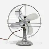 Inc. New Devices Engineering, Fan, c. 1940, enameled aluminum, chrome-plated steel, aluminum