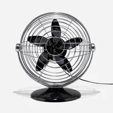 Max Weber, Fan, c. 1937, Bakelite, chrome-plated steel