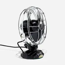 Jane Evans, Silver Swan fan, model 7250 B, 1934, enameled and chrome-plated steel, enameled aluminum