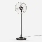Robert D. Budlong, Zephyr floor fan, model S22TW, c. 1935, crackle-lacquered steel, chrome-plated steel, aluminum