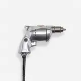 Van Dorn Electric Tool Co., Holgun drill, c. 1942, cast and polished aluminum, steel