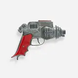 Hubley Manufacturing Company, Atomic Disintegrator repeating cap pistol, model 270, c. 1955, cast metal, steel, plastic