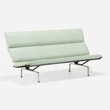 Charles and Ray Eames, Sofa Compact, 1954, enameled and stainless steel, vinyl