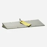 Charles and Ray Eames, Trim tab for a Vultee BT-13 airplane, c. 1943, lacquered wood, enameled aluminum, printed paper