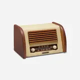 Teletone Radio Corp., Radio, model 117, 1946, walnut, vinyl, glass, plastic
