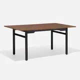 Edward Wormley, Dining table, model 673, c. 1952, walnut, lacquered wood