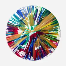 Circle Spin Painting by Damien Hirst, 2009, acrylic on paper, sold Jan 2023