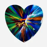 Damien Hirst, Heart Spin Painting, 2009, acrylic on paper